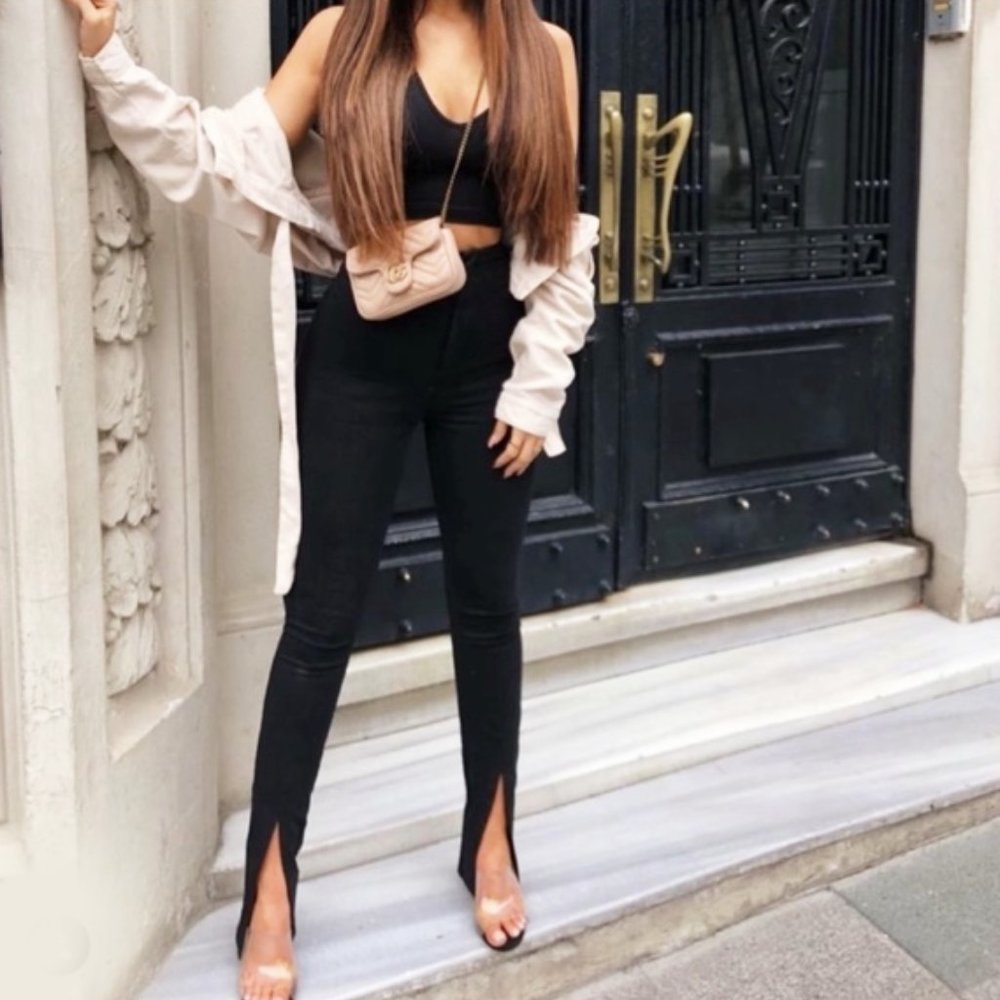 ZARA Split Front Leggings Pants Sold Out NWT